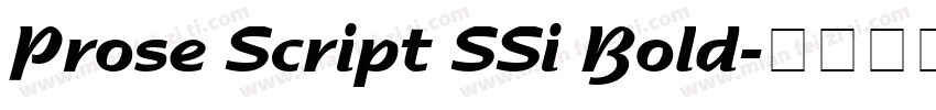 Prose Script SSi Bold字体转换